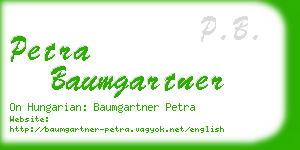 petra baumgartner business card